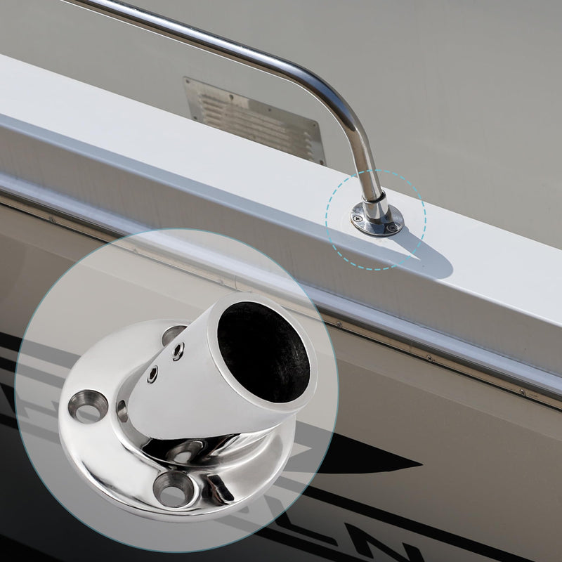 YANYUCB Boat Hand Rail Fitting,316 Stainless Steel Round 60/90 Degree Boat Hand Rail Base(1 inch,1-1/4inch,7/8 inch,1-3/16 inch) with L Shape Hex Key and Screws 1-3/16 × 4 60°