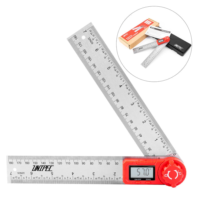 Digital Angle Finder Protractor, Angle Finder Ruler,Stainless steel 7inch 200mm, Angle Measuring Tool for Woodworking,Carpenter,Construction,DIY Measurement (Stainless Steel) Stainless Steel