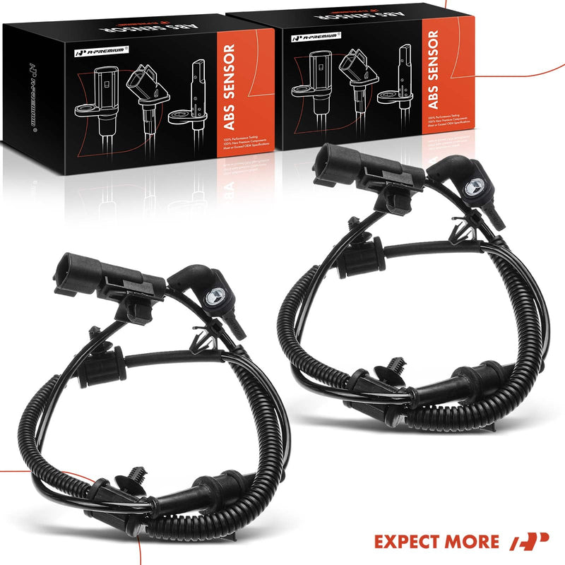 A-Premium ABS Wheel Speed Sensor Compatible with Chevrolet Models - Malibu 2013-2015, Impala 2014-2019, Malibu Limited 2016, Sedan - Front Driver and Passenger Side, Replace# 22831244, 23483145 Pack of 2