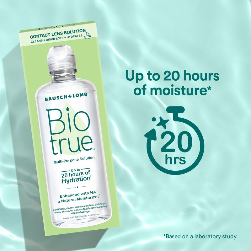 Biotrue Contact Lens Solution, Multi-Purpose Solution for Soft Contact Lenses, Lens Case Included, 2 FL OZ