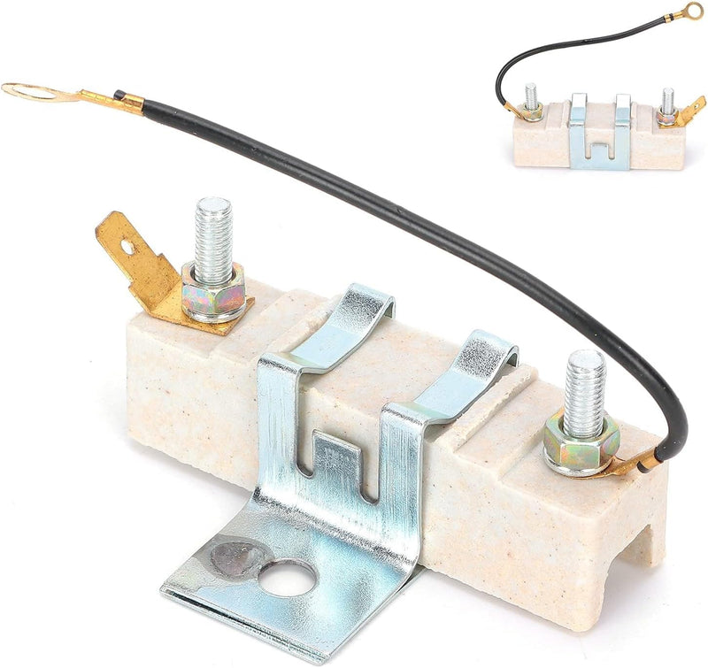 Ignition Coil Resistor, Metal Ceramic Ballast Resistor Wear Resistance Device Automotive Replacement Parts Accessories for 1.5 Ohm Classic Car Automobile Fuel Injection Resistor Units 1PC