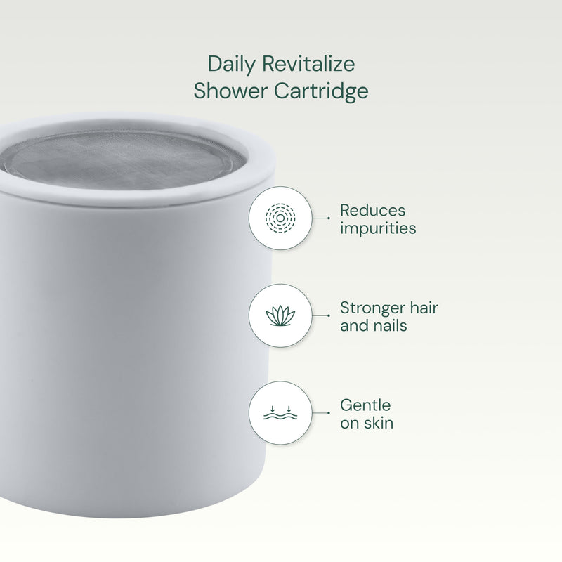 AquaBliss High Output Shower Filter Replacement Cartridge – Reduces Chemicals & Chlorine, Restores pH Balance, Glowing Skin, Strong Nails & Shimmering Hair – 3-Pack (SFC100)