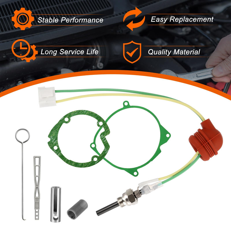 Glow Plug Repair Kit, 12V 24V 5KW 8KW Parking Diesel Heater Glow Ignition Plug Kit with Filter, Car Ceramic Heater Repair Parts Fit, Diesel Heater Accessories