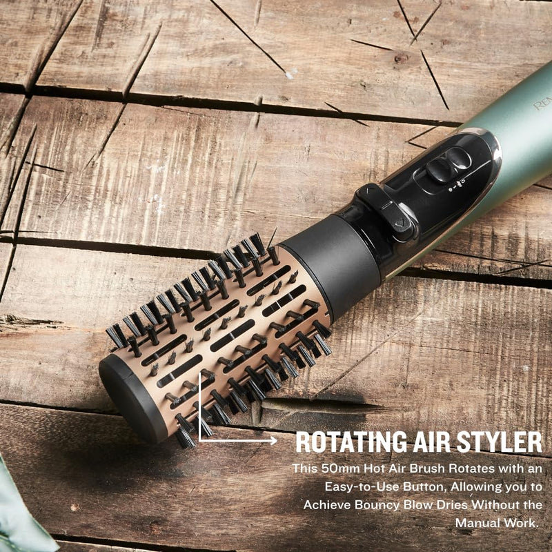 Remington Hot Air Styler, Botanicals Rotating Hot Brush, Round Brush and Paddle Attachment, Micro-Conditioner Infused Bristles, for Long, Mid and Short Hair, Ionic Hairdryer, 3in1 Airstyler