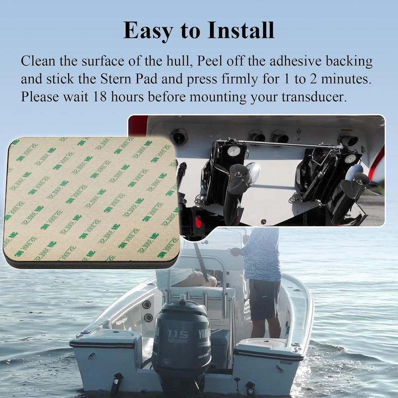 Transducer Mounting Plate, Marine-Grade Mounting Board (64.5"x3.5"x 0.75") | For Large 3D Scan Transducers, For Stern Saver Transducer Mount, Screwless installation, Easy to install, premium materials Standard Black