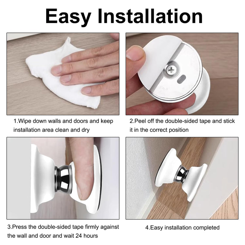  [AUSTRALIA] - 2 Pcs RV Door Holder Magnetic Baggage Door Catch Latch to Keep Door Open, RV Door Stopper for Motorhome Travel,Travel Trailers, Camper (White) White
