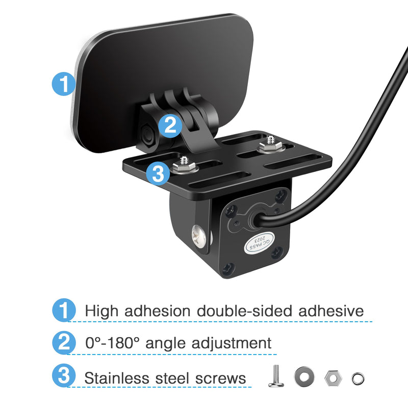 Dash Cam Rear Camera Mount(2 PCS), Universal Rear View Camera Rear Window Mount, Mirror Camera Rear Windshield Backup Camera Bracket, Car Dashcam Reverse Camera Holder, Easy to Install.