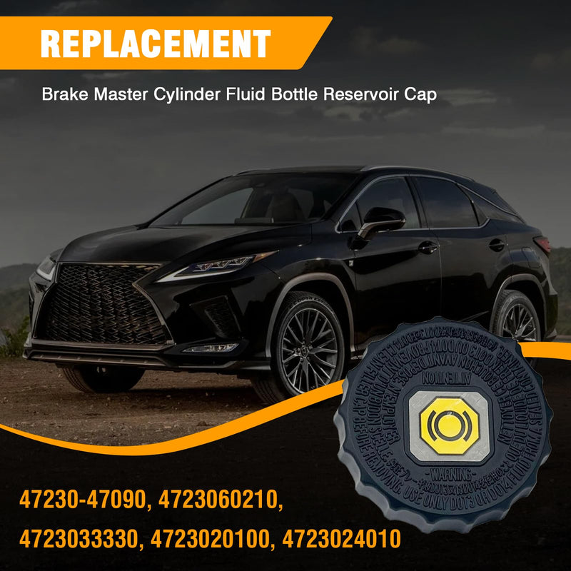 47230-47090 Brake Master Cylinder Fluid Bottle Reservoir Cap for Toyota Tacoma Tundra 4Runne RAV4 Camry Corolla Avalon FJ Cruiser Highlander Land Cruiser Mirai Prius Sienna Venza