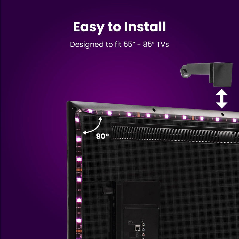 Feit Electric Smart TV Backlight with Color Sensor and 11.5ft LED Tape Light Supports 55"-85" TVs, RGB Backlight, No Hub Required - TAPETV85/RGB/AG TV Strip TV Strip 55in - 85in TVs