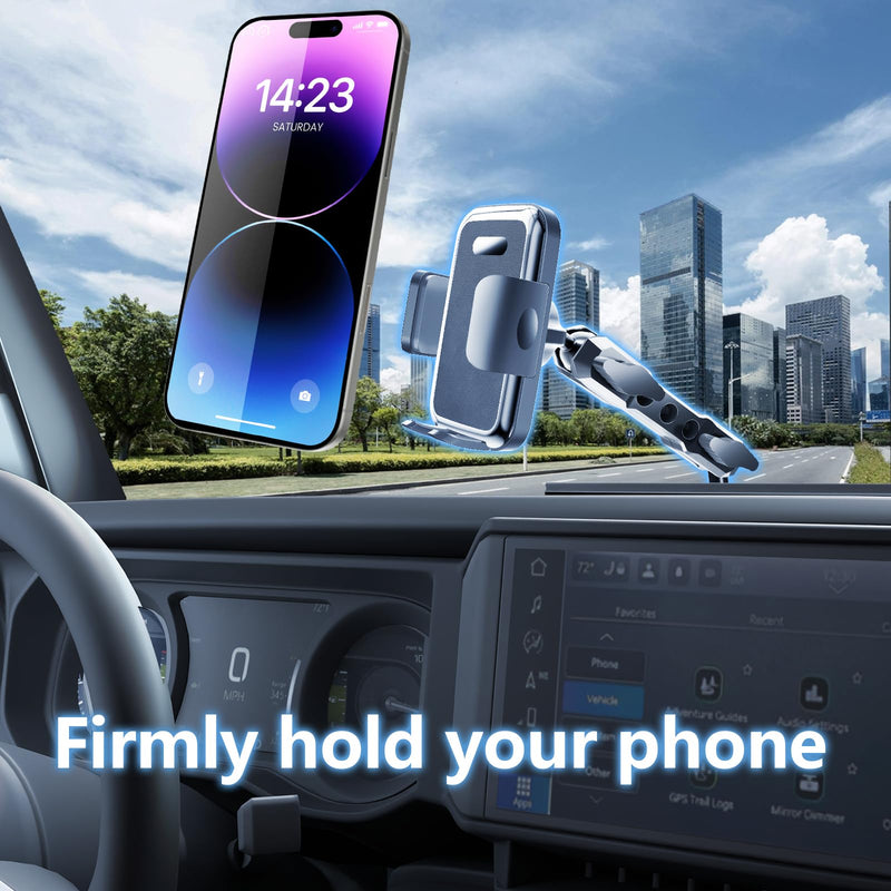 Clip Phone Mount for 2024-2026 Jeep Wrangler JL JLU Gladiator JT 4XE | Compatible with 2/4 Door, Made of Metal, For All Smartphones, NOT fit JK JKU Mechanical
