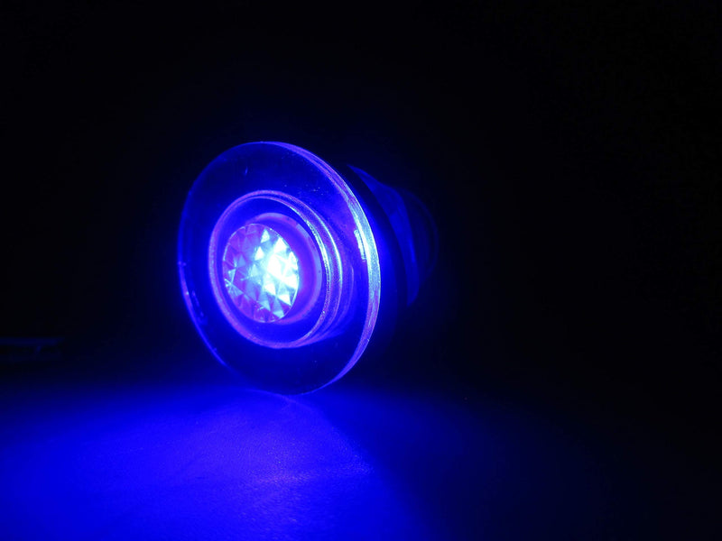 Pactrade Marine 4 Pieces Boat LED Livewell Round Button Blue Courtesy Light OEM Waterproof