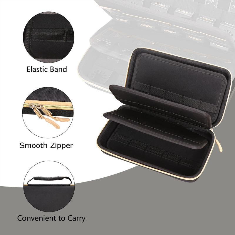 Tourmate Hard Storage Case for 30 PCS Titanium Oscillating Saw Blades Metal Cutting,Travel Case for 1-70 PCS Universal Multitool Blades - Applicable Brands TrivdPro/KELIN/AMZWEI/Bionso(Only Box) Black