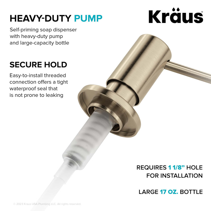 KRAUS Kitchen Soap and Lotion Dispenser in Spot-Free Antique Champagne Bronze, KSD-43SFACB Spot Free Antique Champagne Bronze