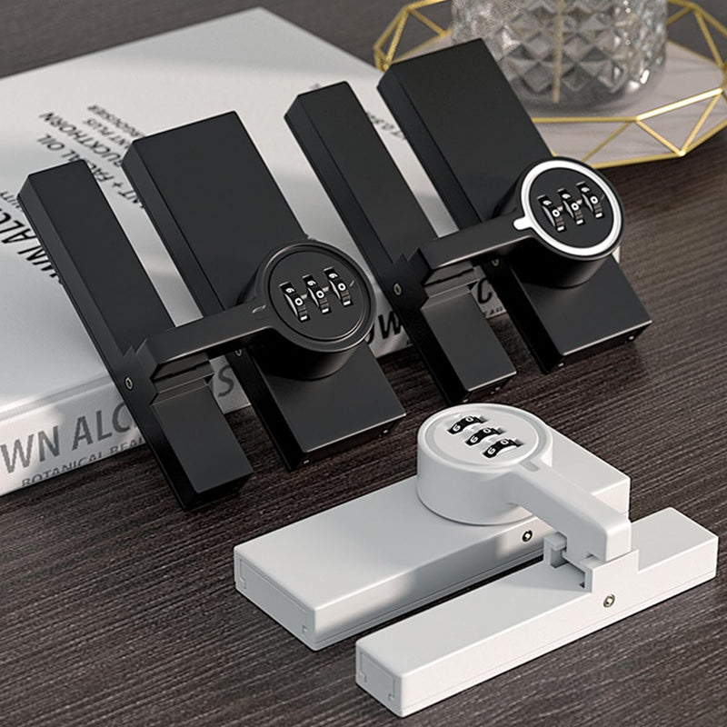 Black (Luminous) 180 Degree Barn Door Lock,Mechanical Password Lock,3 Digit Password Keyless,Flip Latch with Combination,Protect Privacy,for Bedrooms,garages,Cabinets,Windows,Garden,and Bathroom Black (Luminous) 1