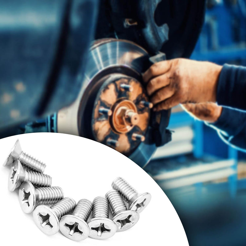 12PCS Rotor Screws Brake Rotor Retaining Screw, Brake Disc Rotor Screws 93600-06014-0H- for Front and Rear for Honda, Acura, Hyundai, Kia Models, Stainless Steel Retaining Hardware Bolts 12PCS