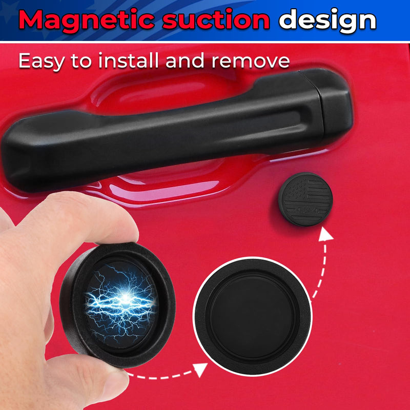 Keyhole Covers Compatible with 2018-2025 Jeep Wrangler JL and Gladiator JT Front Door, Strong Magnet Keyhole Decor Accessories for Door Lock Protection