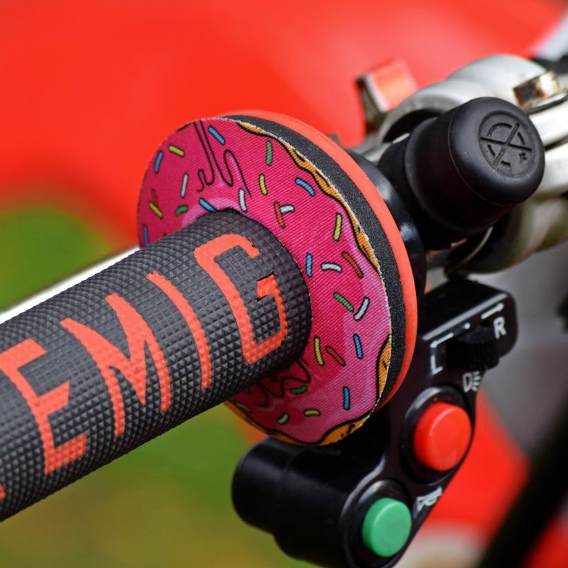 Doughnut Collection - Gripdonuts.com Premium MX BMX Dirt Bike Motorcycle Grip Donuts (13 Variations) Pink