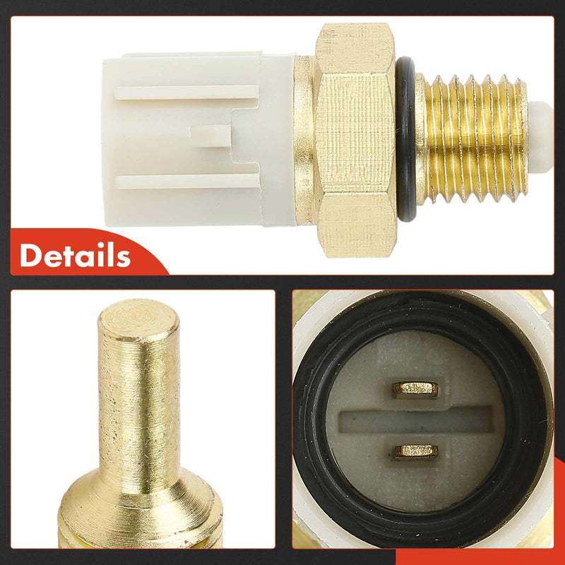 A-Premium Engine Coolant Temperature Sensor [2 Pins] Compatible with Honda CR-V 1997-2001, Accord 1994-2002, Pilot 2003-2004, Odyssey 1995-2004 & Acura MDX 2001-2002, TL 1999-2003, RL 1996-2004, CL