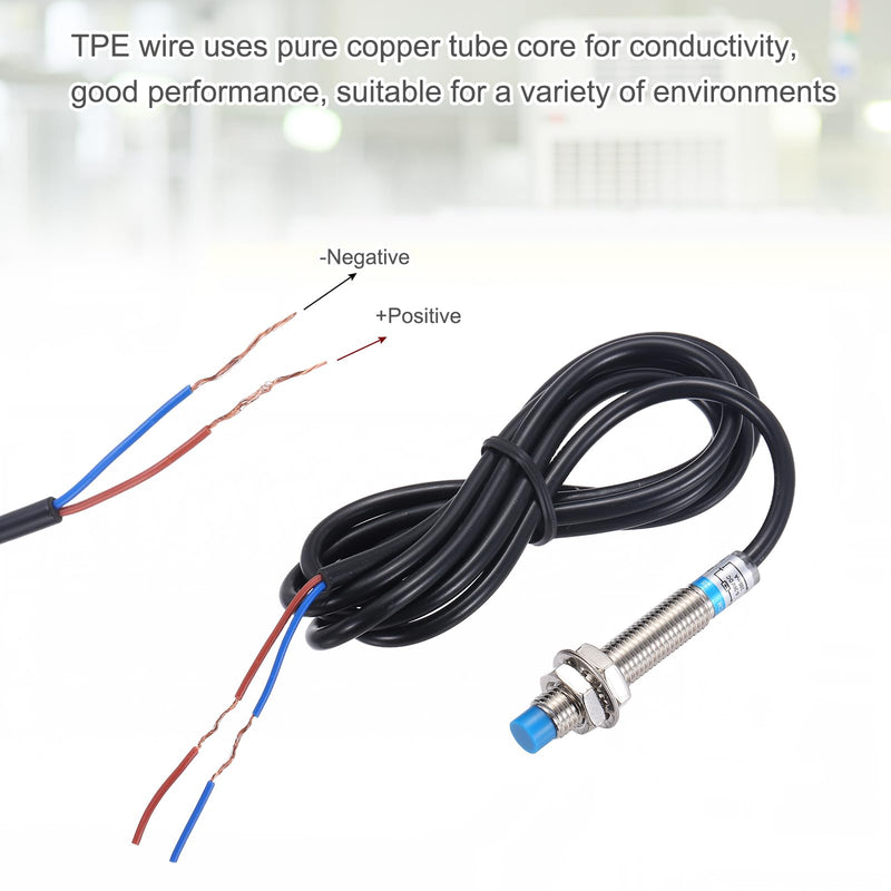 MECCANIXITY 5Pcs Inductive Proximity Sensor,PNP NO M8 DC 6-36V 300mA Proximity Switch Detector Approach Sensor 2mm 2 Wire for Industrial Automation LJ8A3-2