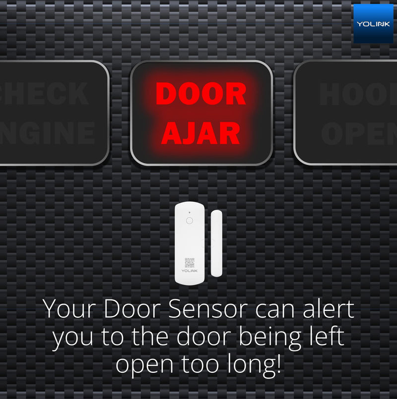 YoLink LoRa Smart Door & Window Sensor: Up to 1/4 Mile Open-Air Range, Door Left-Open Reminders, up to 5 Year Battery Life, Alexa, IFTTT, Home Assistant, Home Security, Hub Required 1-Pack without Hub