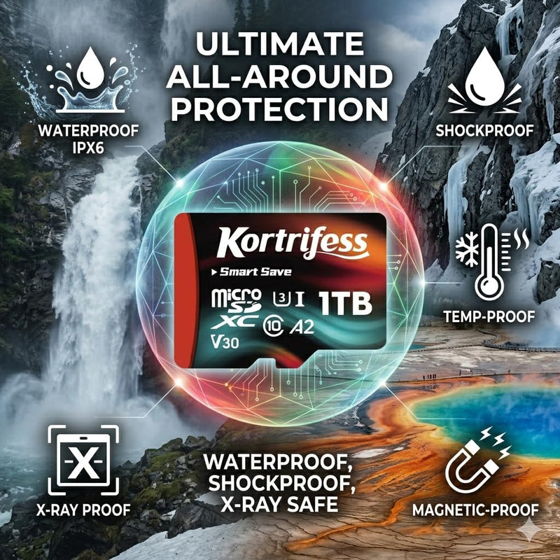 1T(999GB) Micro SD Card, microSDXC TF Card UHS-I Memory Card | Read Speed 130MB/s, Class 10, C10, U3, A2, V30 for DSLR Camera 4K UHD Full HD Video Recording