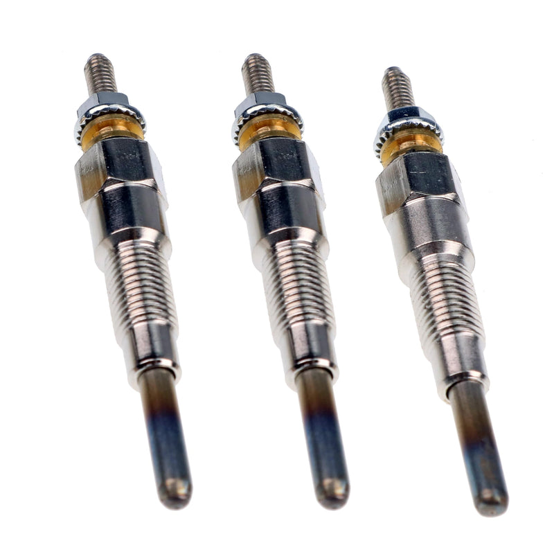 JEENDA 3PCS Glow Plug 16851-65510 16851-65512 Compatible with Kubota D722 D902 D905 D1005 D1105 V1505 V1305 Z482 RTV900 RTV1100 Tractor B1700D B1700E ZD326 ZD331 Mower BX1800D BX1830D
