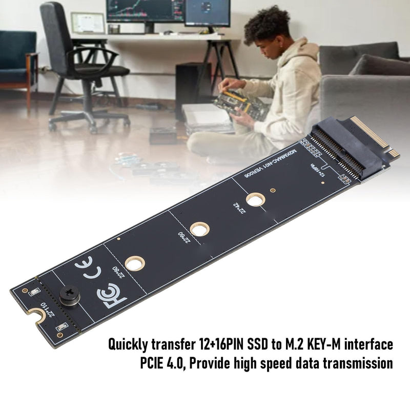 Tangxi 12+16 Pin SSD to M.2 Key M Adapter Card, Replacement for MacOS 2013 2017, with PCIe 4.0 High Speed Transfer, for Winos 10/11 MacOS Systems