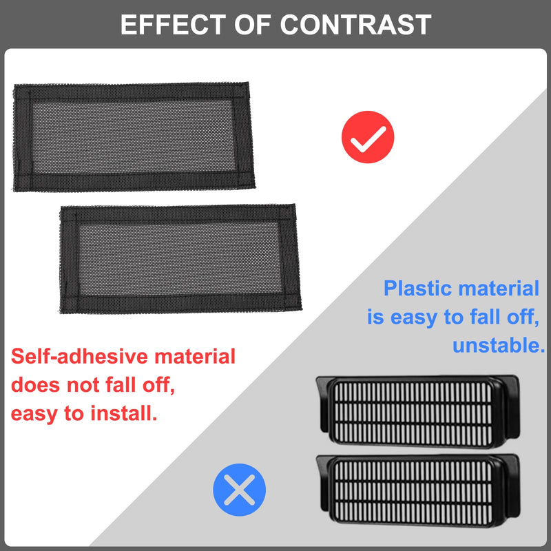 Vent Cover 2025 for Tesla Model Y, Universal Air Vent Cover Compatible with Tesla Model 3 and Model Y 2024 2023 2022 2021 2020 2019, Mesh Rear Floor Backseat Under Seat Grille, Set of 2