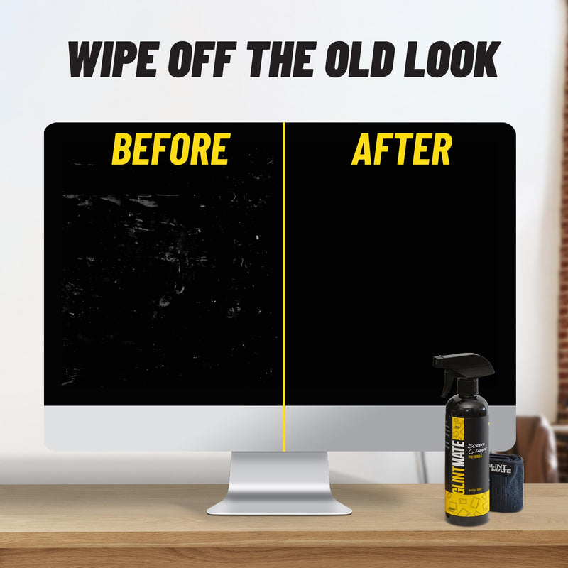 Screen Cleaner Spray (3.3oz) - Glint Mate Spray Bottle and Microfiber Cloth Kit - PRO FORMULA for TV, Laptop, Monitor, Phone & Tablet (3.3oz) 3.3oz