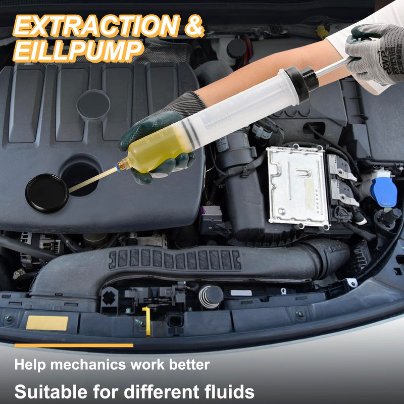 500CC Fluid Extractor Pump Automotive, Oil Pump Extractor, Upgrade Fluid Pump Automotive, Brake Fluid Extractor and Oil Syringe, Oil Suction Pump Extractor for Changing Oil