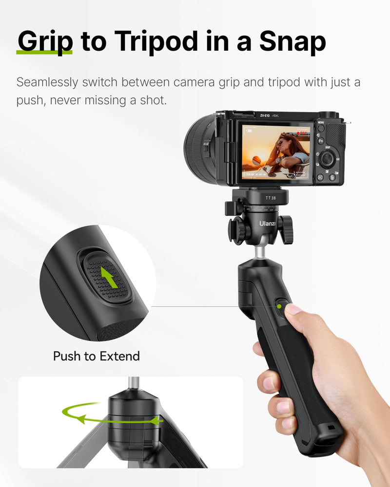 ULANZI TT38 Mini Tripod for Camera, One-Click Open Tabletop Camera Tripod | Pocket