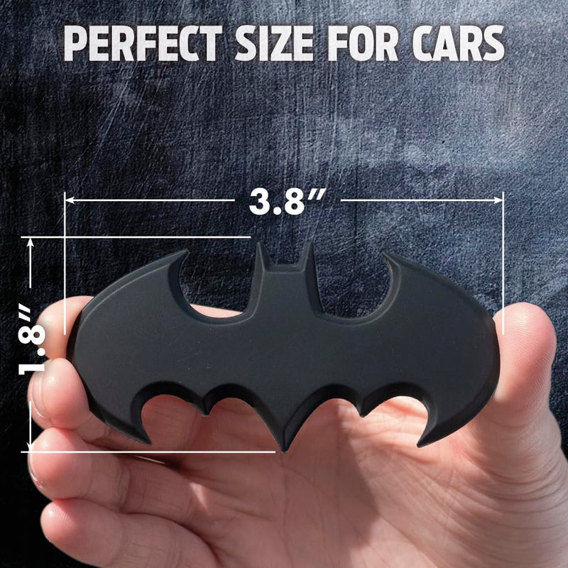 Fan Emblems Batman Car Emblem - 1989 Batwing Batarang Symbol 3D Auto Badge - Color: Matte Black - Size: 3.8 x 1.8 x 0.2 inches - Officially Licensed DC Car Accessories 1989 Batman Batwing 3D (Matte Black)