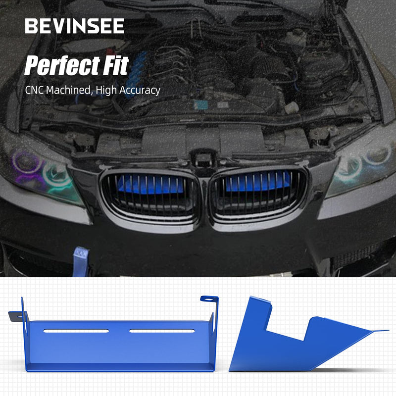 Bevinsee Dynamic Aire Intake Scoops Cold System Compatible with N54 Engine, Cold Aire Intake Scoop Compatible with E92 E90 E93 323i 325i 328i 330i 335i 335d 2007-2012, Blue, 2pcs