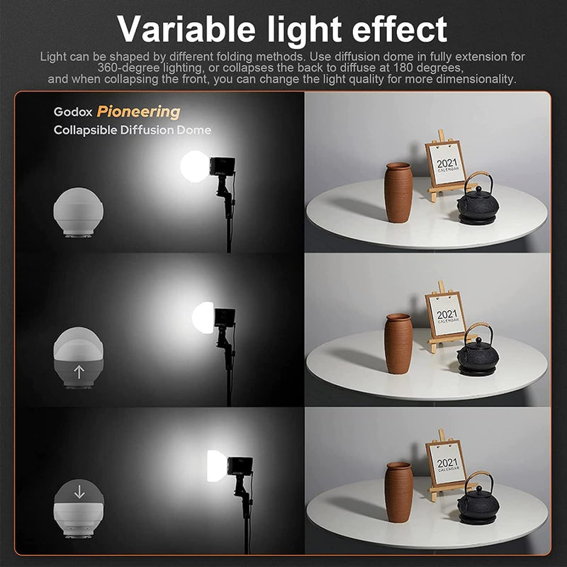 Godox Diffuser ML-CD15 Flash Diffuser Kit - Portable and Versatile Lighting Accessories for Round and Square Speedlights