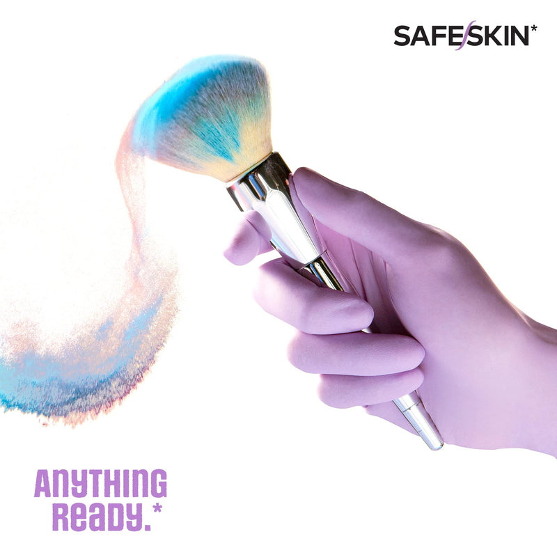 SAFESKIN Disposable Nitrile Gloves in POP-N-GO Pack of 50 or 200 Powder Free - Hair, Cleaning, Medical Use, Food Handling Medium