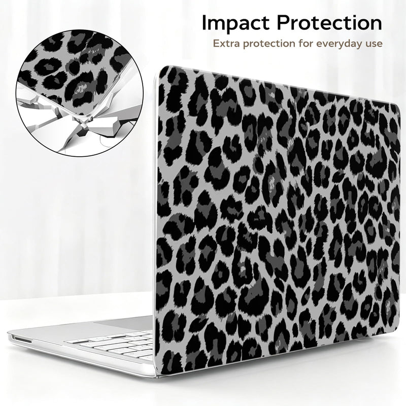 for MacBook Neo Case 13 inch 2026 Model A3404, Black Leopard | Protective Pattern Hard Shell for Mac Neo Case 13 inch, Keyboard Covers & Screen Protector, Scratch Resistant, Precision Fit Neo 13 inch