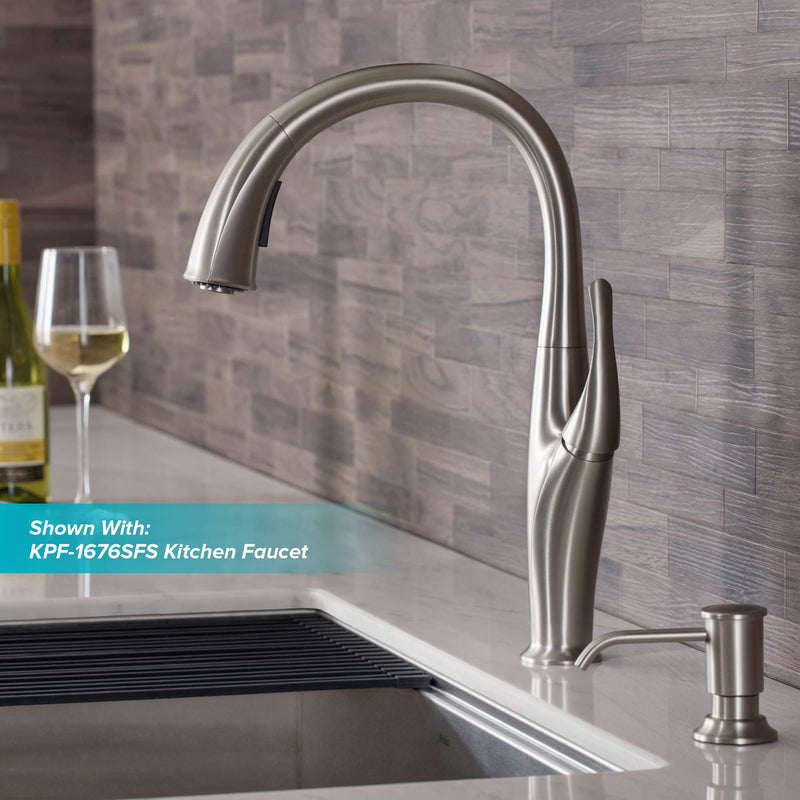 KRAUS Kitchen Soap and Lotion Dispenser in Spot Free Stainless Steel, KSD-80SFS