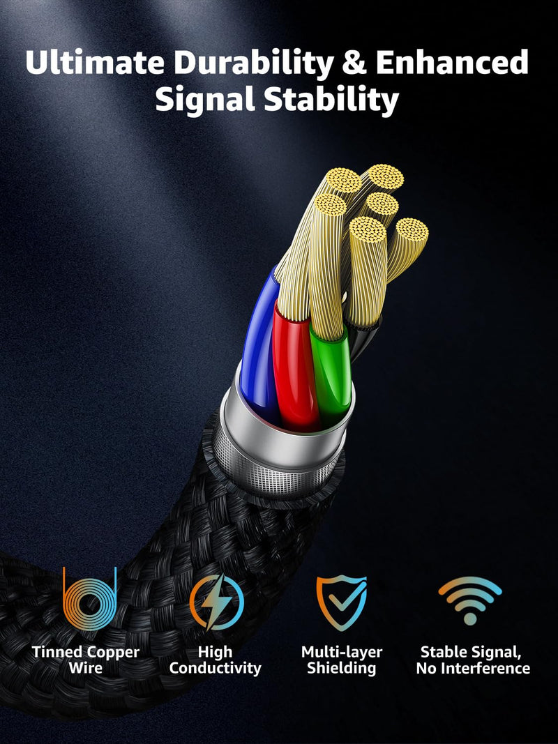 [V 22.5.0] Switch 2 Dock HDMI Cable 8K@60Hz 4K@240Hz/120Hz/60Hz,HDMI 2.1&48Gbps,100W PD USB C Charging,HDR10+,Portable&Travel TV Docking Station HDMI Adapter Compatible with Nintendo Switch 2/OLED/1 Grey