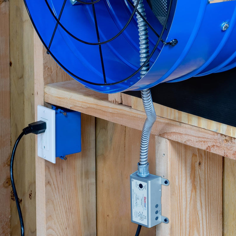 Quietcool Attic Fan Adjustable Thermostat and Humidistat with Built-in Fire Safety Shut Off for Powered Attic Ventilators - Replacement Humidistat