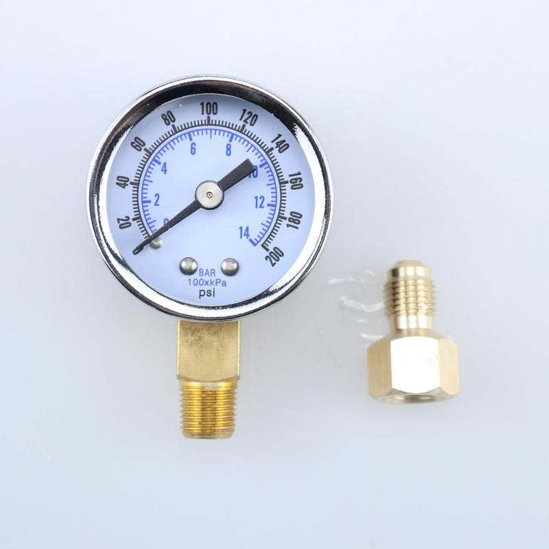 Oil Burner Pump Test Kit ，Heater Pumps Test Gauge ，Pressure Gauge，Oil Burner Pumps Test Gauge 0-200 PSI Fits be Used for Beckett, Suntec, Webster Danfoss Fuel Pumps
