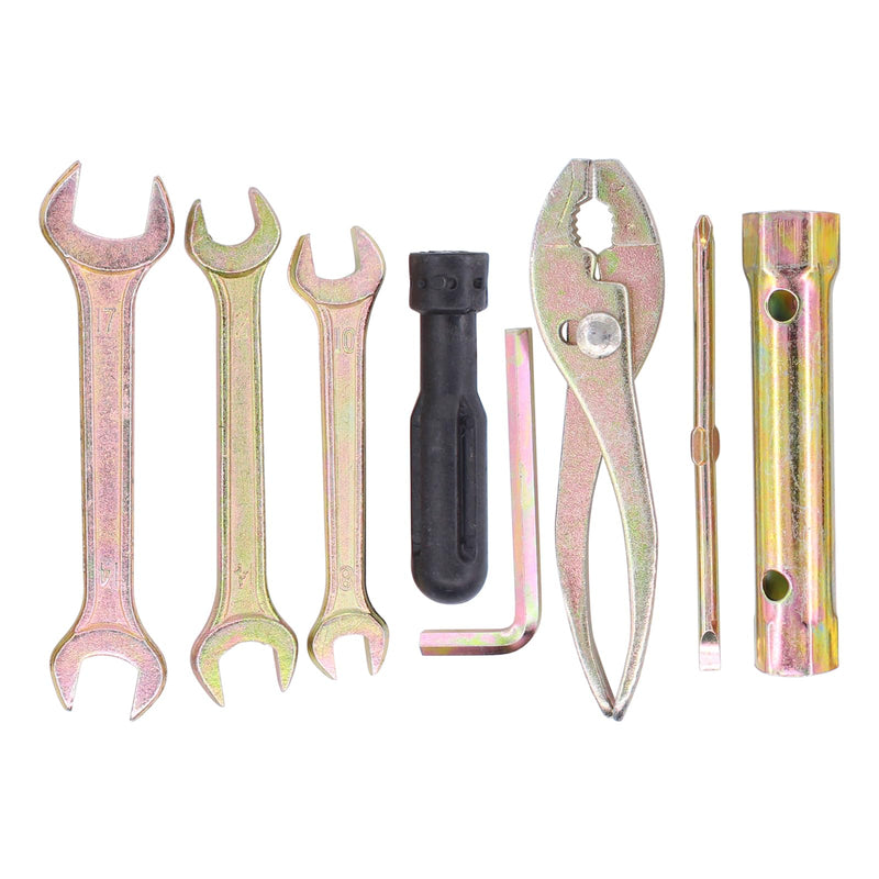 ApplianPar 7Pcs Motorcycle Repair Tool Kit Wrench Spark Plug Socket Spanner Screwdriver Pliers Set