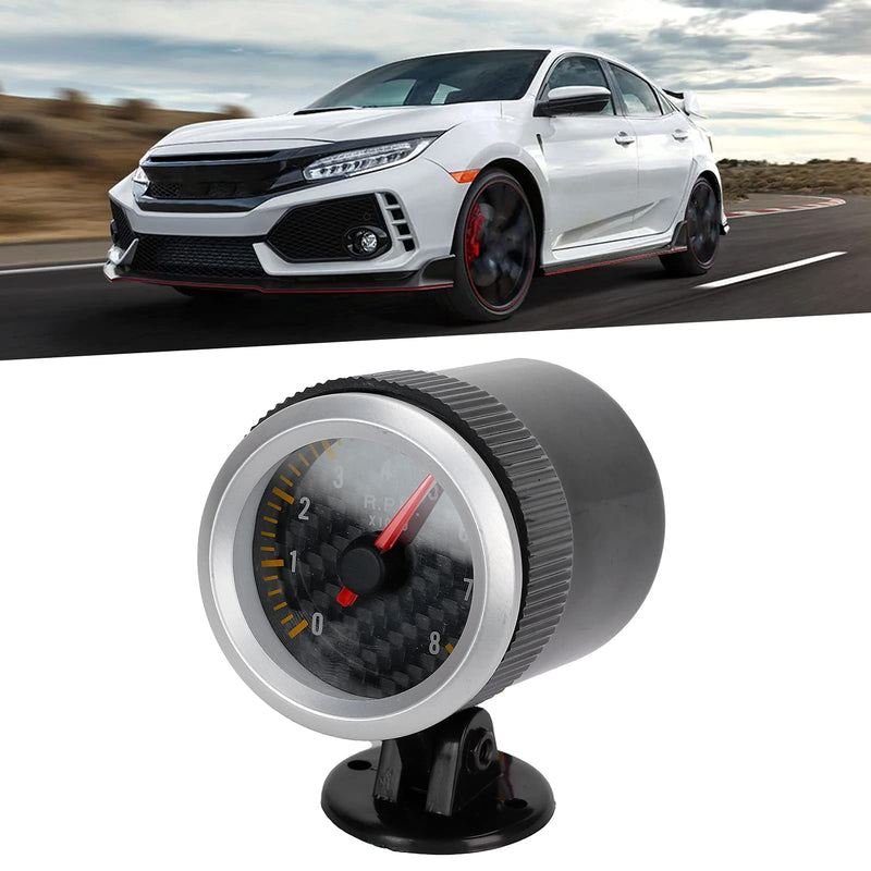 Tachometer, 52mm/2.05in Tachometer with Carbon Fiber Panel Pointer RPM Gauge for Home for Car