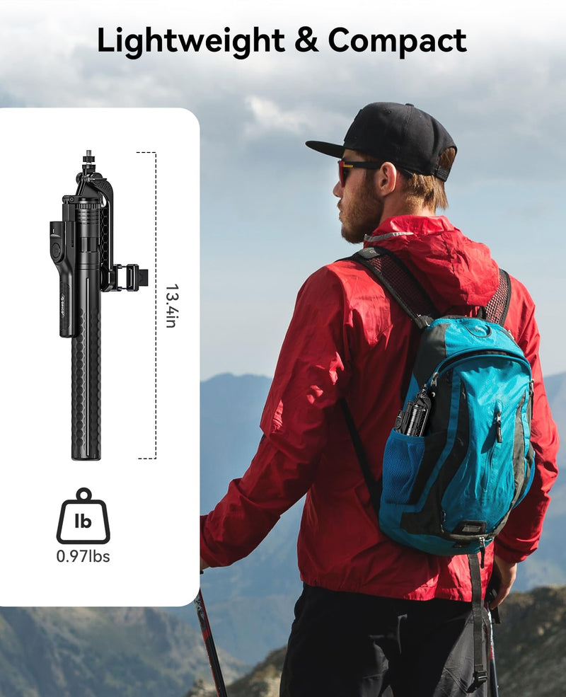 ORICO 75" Phone Tripod & Selfie Stick - 360° Rotatable Phone Holder for Multi-Angle Shooting, Wireless Remote, Extendable Stand for iPhone, Android, Camera, GoPro, Travel, Vlog, Recording - SPM190