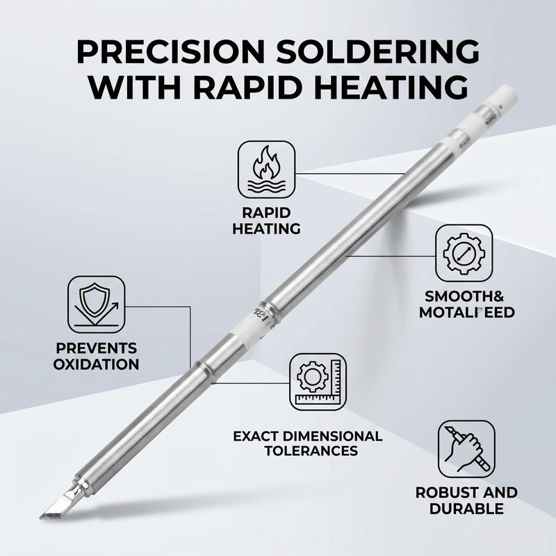  [AUSTRALIA] - YWBL-WH Soldering Iron Tips T12-KU Replaceable Iron Tool, T12 Soldering Hardware Tool, Soldering Iron Hair Hot Solder Tip | Fast Heating Red Copper Core, Anti-Corrosion Electroplated, Precise Heat Conduction for PCB Rework, Electronics Repair