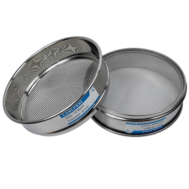 18 Mesh Lab Sieves 8" Diameter 304 Stainless Steel Wire Cloth Test Sieve for Industrial Laboratory Home 18 mesh