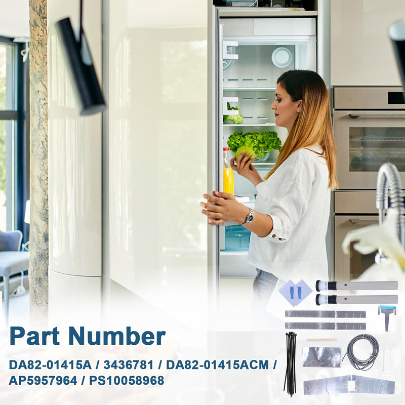 DA82-01415A Water Leak Repair Service Kit Replacement for Samsung Refrigerator Water Leakage Secondary Heater and Moisture Kit Part# AP5957964 PS10058968 - with Instruction