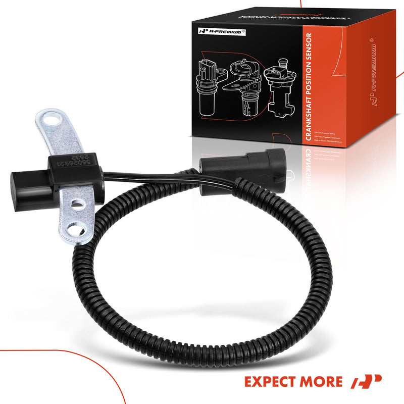 A-Premium Engine Crankshaft Position Sensor Compatible with Jeep & Dodge Models - Grand Cherokee 1993-1996, Wrangler 1993-1995, Cherokee 1993-1996, Dakota 1996, 2.5L 4.0L, Replace# 56026882, 56026921