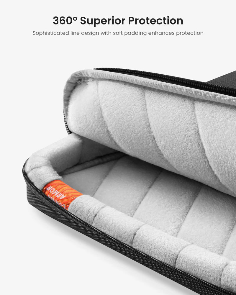 tomtoc Laptop Shoulder Bag for 14-inch MacBook Pro M3/M2/M1 Pro/Max A2918 A2992 A2779 A2442 2023-2021, 13.5-14.4 Surface Laptop 6/5/Studio 2, Surface Book 3, 360 Protective Case Fit Asus VivoBook 14-inch for MacBook Pro Black