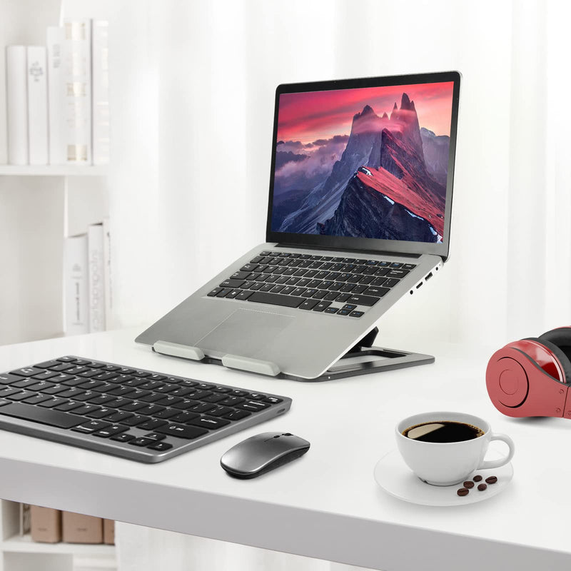 Laptop Stand Holder Computer Notebook Support Riser Adjustable Non Slip Laptop Base Bracket Ergonomic Foldable Desk Mount for Dell HP MacBook Air Pro Lenovo Chromebook