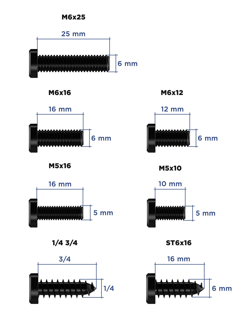 Rightcar Solutions License Plate Ultimate Screw Kit| License Plate Fasteners Anti Theft License Plate Screws | Rattle Proof, Rust Proof | Stainless Steel License Plate Screws (Black Kit) Black Kit